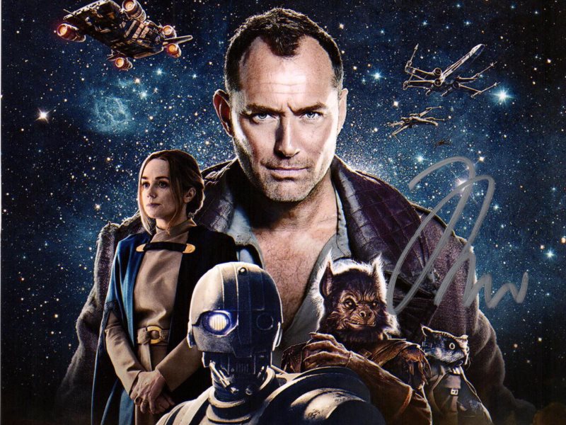 Jude Law signed 8x10 Star Wars Skeleton Crew poster (Silver)